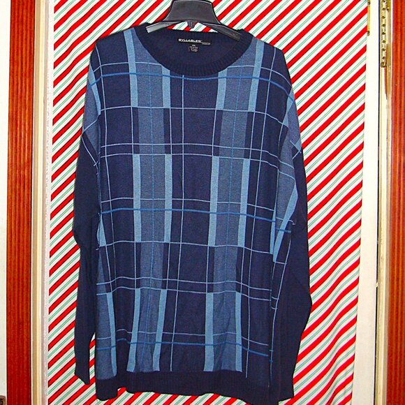 Syllables Men’s Patchwork Checkered Knit Sweater - Picture 6 of 6